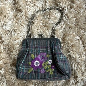 The children’s place small plaid purse with floral design OS
